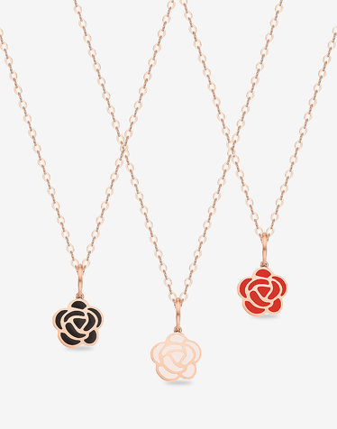 14K 에폭시 로즈 목걸이 (3color)