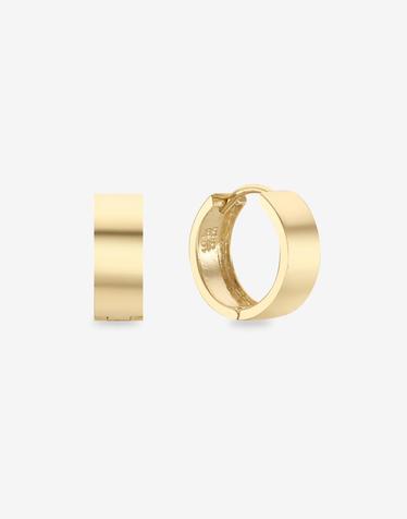 14K/18K 심플 플랫 원터치 귀걸이_대
