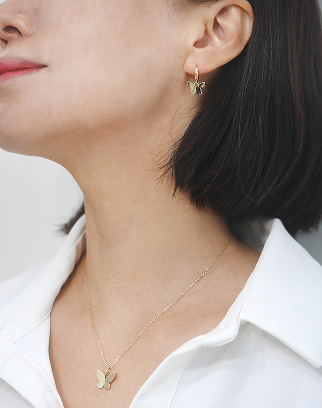 하리쥬얼리 14K/18K 나비 세트 착용컷