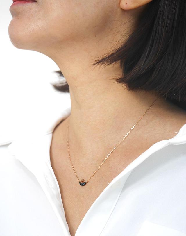 하리쥬얼리 14K 블랙 스완 백조 목걸이 착용컷