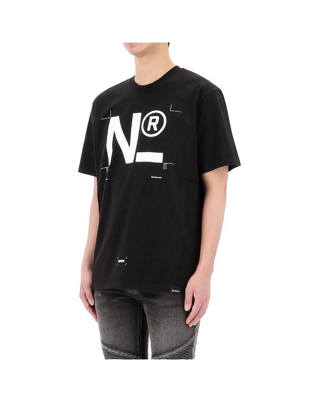 네멘 네멘 L사이즈 럭키찬스 NEMEN 로고 폰트 반팔 티셔츠 NMN_E23141T_111 착용컷