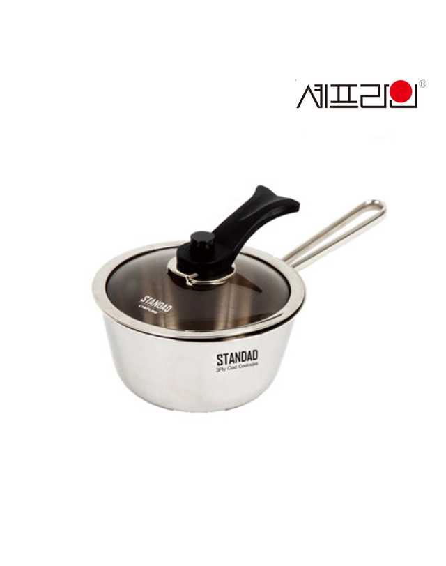 셰프라인 셰프라인 스텐다드 통3중 편수냄비 16cm 착용컷