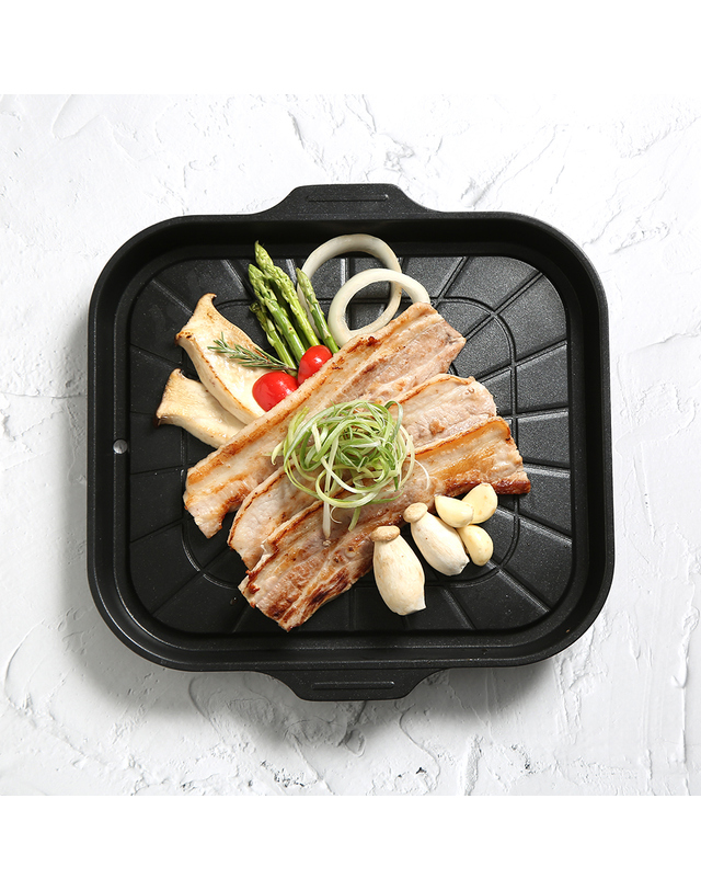 셰프라인 셰프라인 인앤아웃 사각구이팬 27x30cm 착용컷