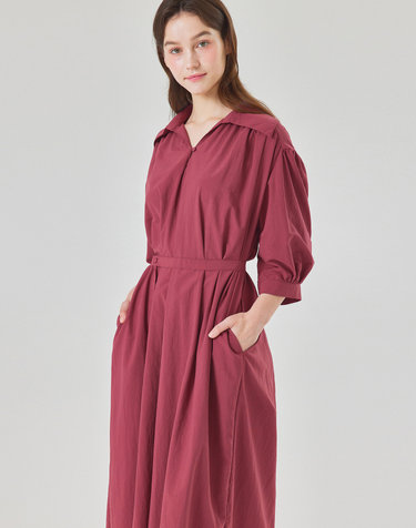 루즈핏와이드카라벨트원피스_M4F1OP3020