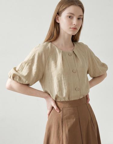 벌룬 슬리브 아웃핏 블라우스_M6M1BL5871