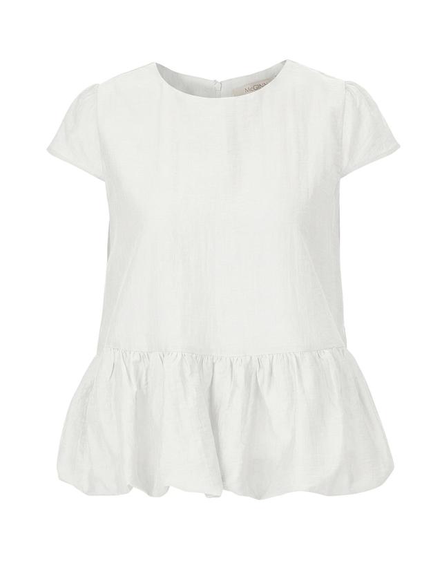 매긴 숏퍼프 슬리브 벌룬 블라우스_M6M1BL5880 착용컷
