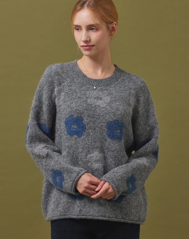 매긴 데이지 라운드넥 울 니트_M6W3KT2351 착용컷