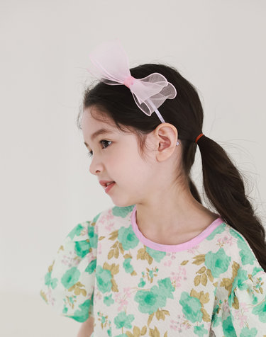 샤리본 헤어밴드_핑크
