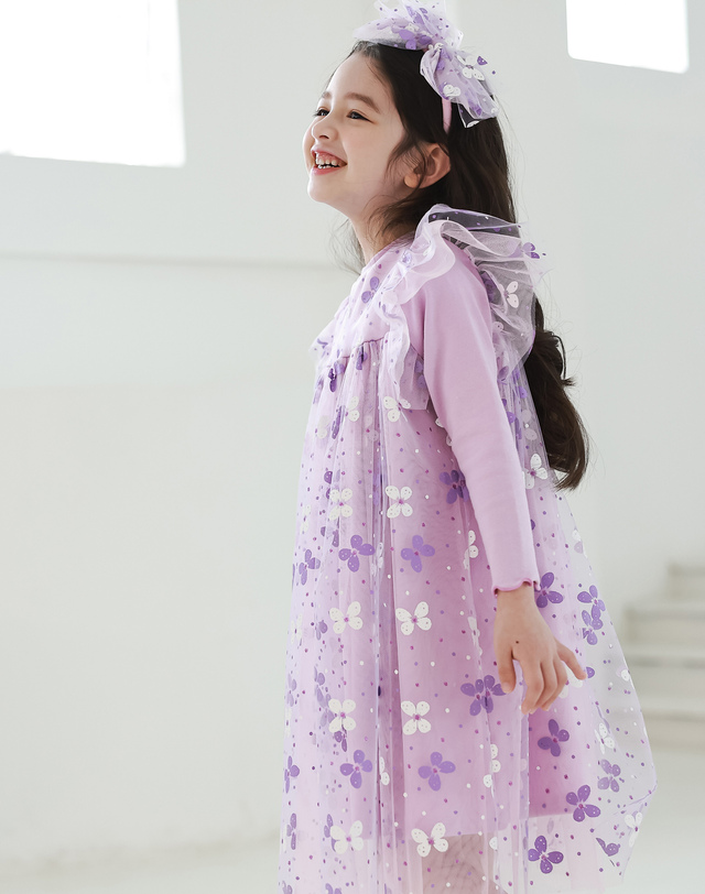 유니엘 카엘라 드레스_라벤더 착용컷
