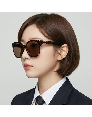 미우미우 선글라스 SMU01Z VAU 70D 오버핏 명품 사각 뿔테 여자 남자