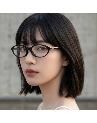미우미우 안경테 MU09XVF 16K 1O1 박소담 아시안핏 라운드 긱시크 명품 남자 여자