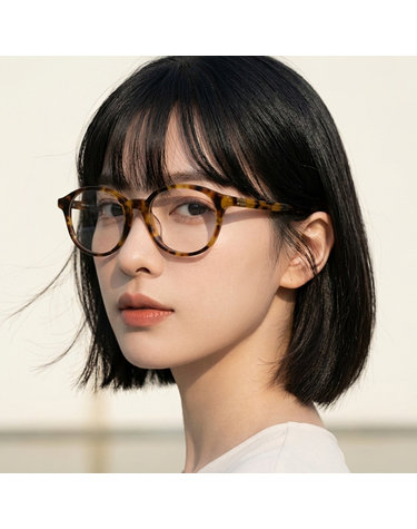 미우미우 안경테 MU02WVF 19P 1O1 명품 아시안핏 하바나 원형 뿔테 남자 여자