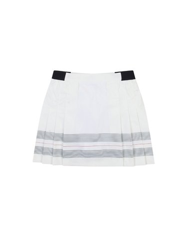 [온오프골프웨어] 여성 밑단 프린트 플리츠 큐롯 OF4003LA_WHITE