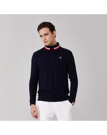 [온오프골프웨어] 남성 부클 하이넥 티셔츠 OF9212GB NAVY