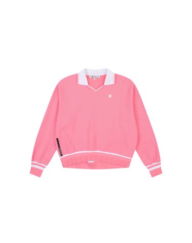 [온오프골프웨어] 여성 스카시  루즈핏 맨투맨 OF9003LA_PINK