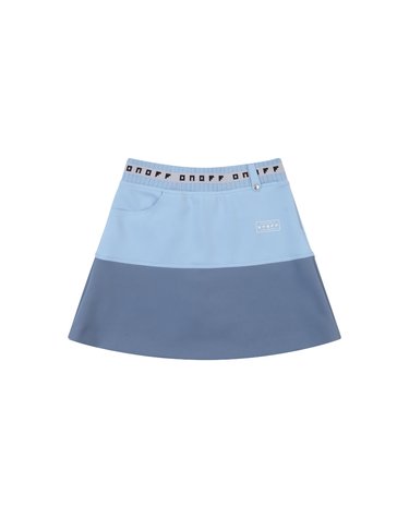 [온오프골프웨어] 여성 밑단 저지 배색 플레어 큐롯 OF4013LA_BLUE