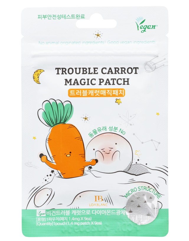 로아블랑 트러블 캐럿 매직 패치 스팟 패치 니들패치 1POUCH 착용컷