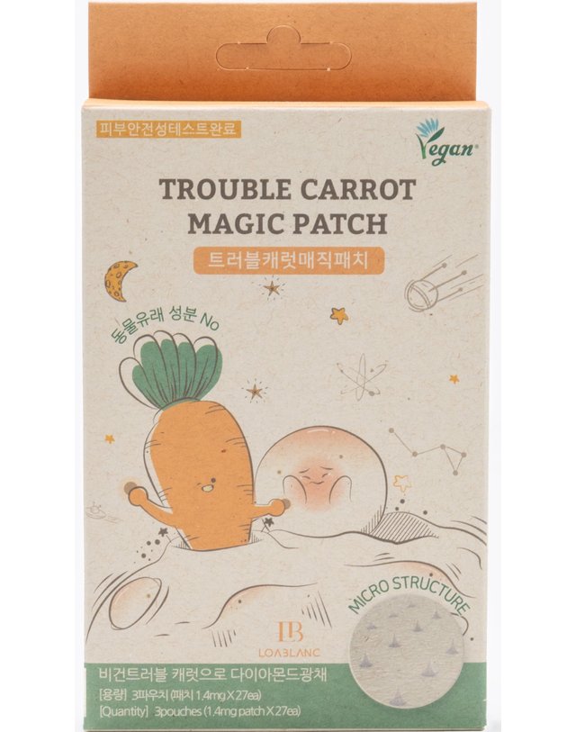 로아블랑 트러블 캐럿 매직 패치 스팟 패치 니들패치 3POUCH 착용컷
