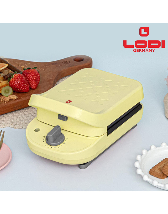 로디 [로디] 2in1 디저트 메이커 옐로우+플레이트(와플/토스트) 착용컷