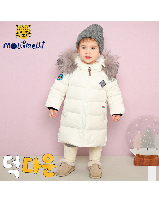 몰리멜리 뉴마시멜로덕다운롱패딩점퍼 착용컷