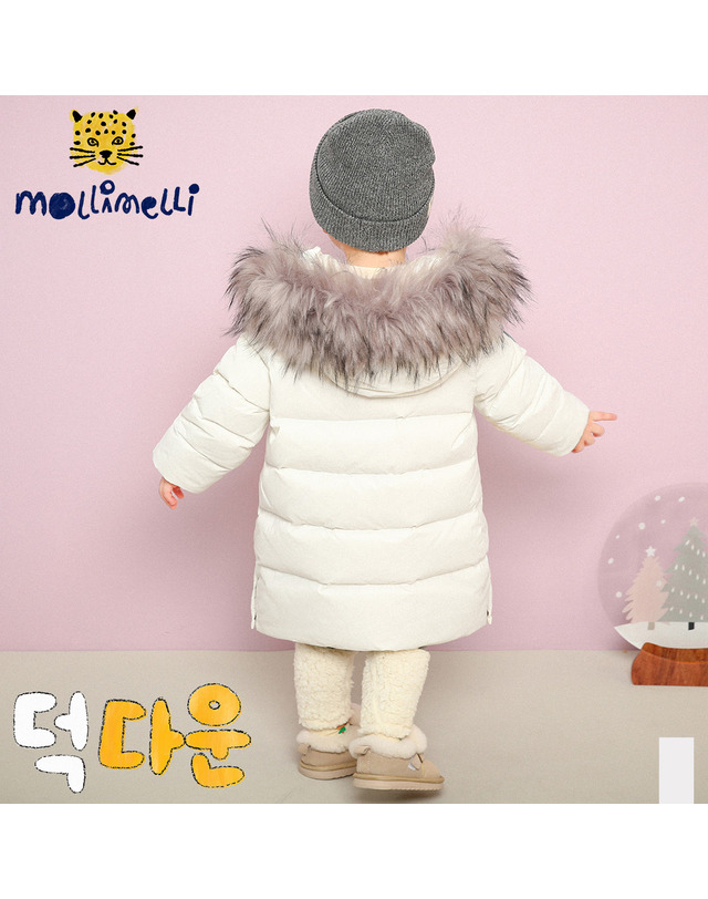 몰리멜리 뉴마시멜로덕다운롱패딩점퍼 착용컷