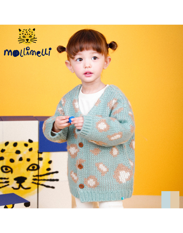 몰리멜리 뉴셀럽호피니트가디건 착용컷