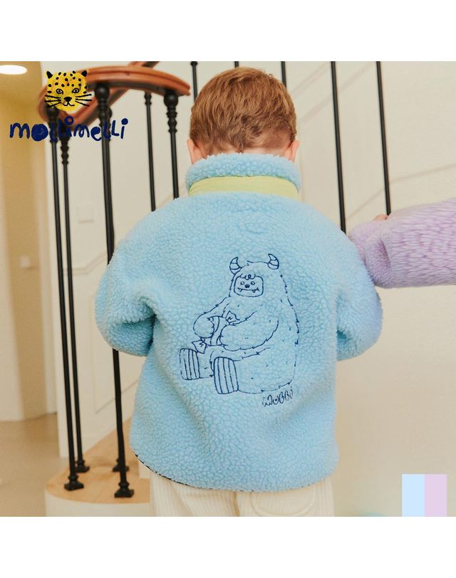 몰리멜리 왕따숩뽀글덤블점퍼 착용컷