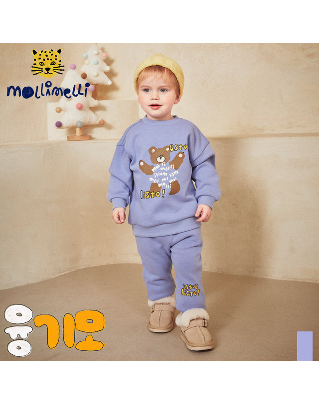 몰리멜리 플레잉뽀송베어융기모상하복 착용컷