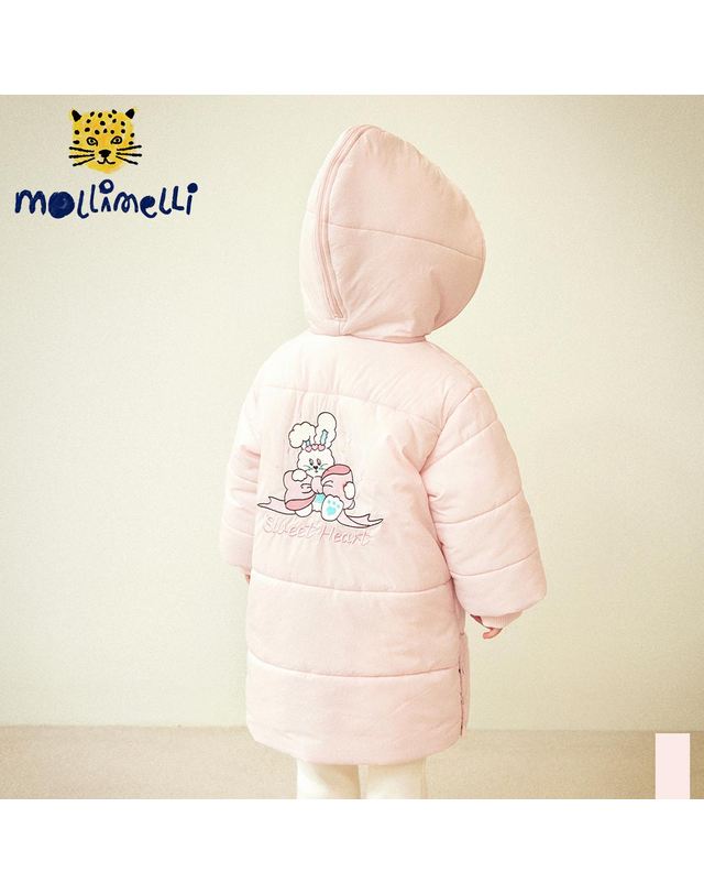 몰리멜리 윈터샤벳케이프후드패딩점퍼 착용컷