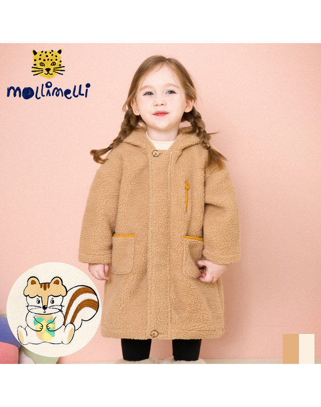 몰리멜리 굿초코토리덤블롱후드코트 착용컷