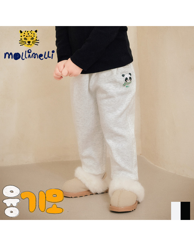 몰리멜리 쪼꼬미판다윈턱융기모팬츠 착용컷