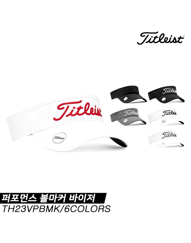 타이틀리스트 [아쿠쉬네트코리아정품]2023 타이틀리스트 퍼포먼스 볼마커(PERFORMANCE BALL MARKER) 바이저 골프모자[TH23VPBMK][6COLORS][남성용] 착용컷