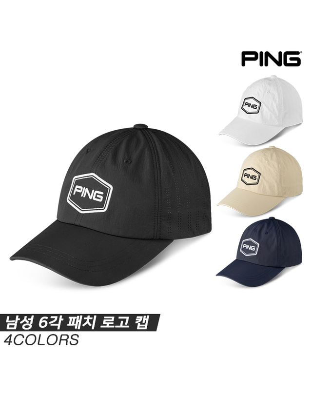 핑 [삼양인터내셔널정품]2023 핑 남성 5각 패치 로고(PAECHI LOGO) 골프모자[3COLORS][남성용] 착용컷