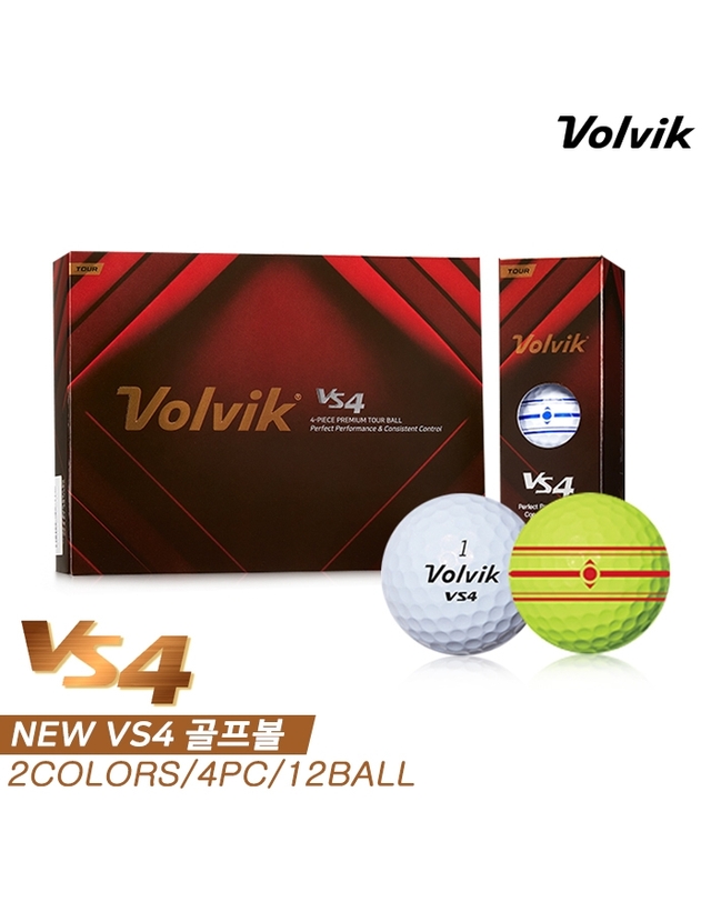 볼빅 [볼빅정품]2023 볼빅 NEW VS4 골프볼/골프공[4피스/12알][2COLORS] 착용컷