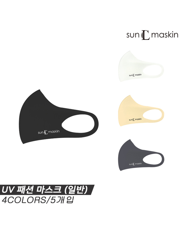 기타 브랜드 [썬마스킨정품]2023 썬마스킨 UV 패션 마스크(UV FASHION MASK) 마스크[4COLORS][M/L][남여공용][5매입][일반] 착용컷