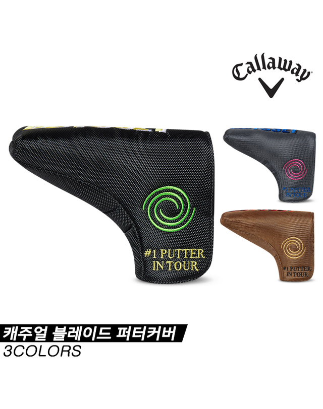 오딧세이 캘러웨이 2023 캐주얼 블레이드(CASUAL BLADE) 퍼터 헤드커버[3COLORS][남성용][블레이드형] 착용컷