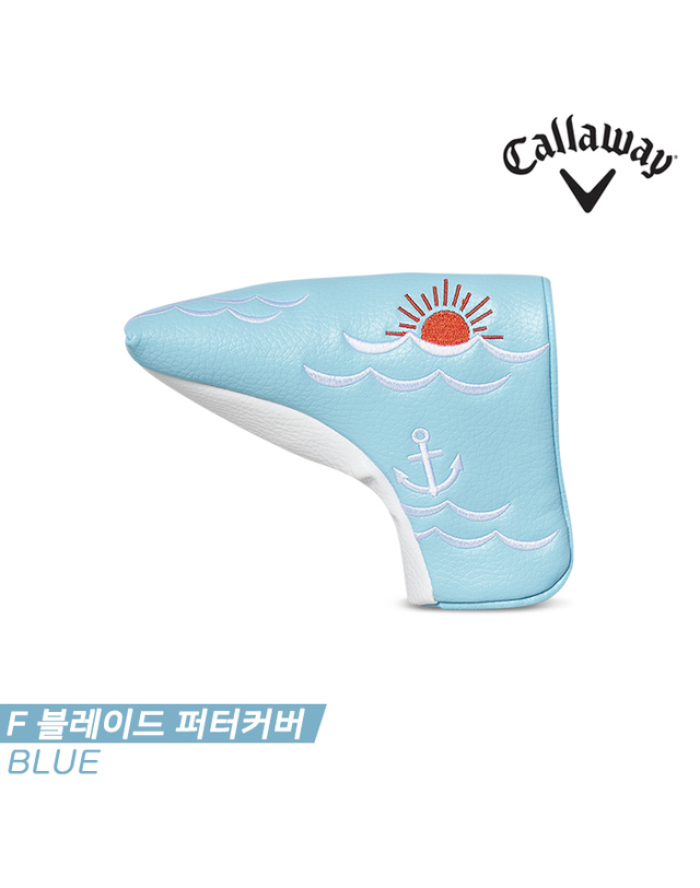 오딧세이 캘러웨이 2023 F 블레이드 썸머(F BLADE SUMMER) 퍼터 헤드커버[블루][남성용][블레이드형] 착용컷