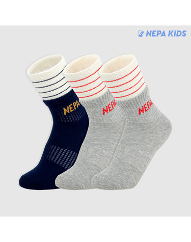 네파 키즈 레이어링 크루삭스 혼합B K 3팩 NPDLRCRK-WB/B3