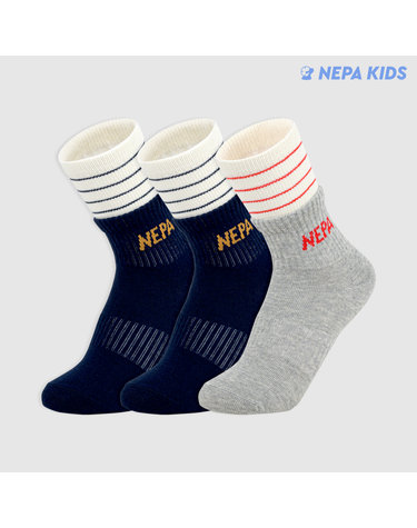 네파 키즈 레이어링 크루삭스 혼합A K 3팩 NPDLRCRK-WB/A3