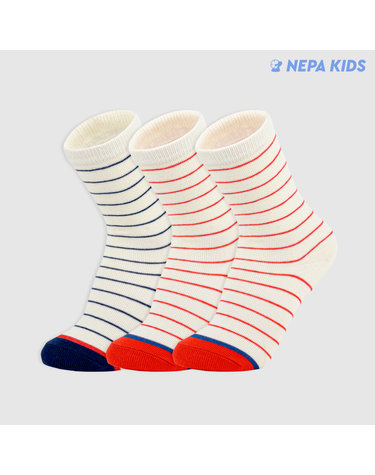 네파 키즈 디에드르 스트라입 크루삭스 혼합B K 3팩 NPDDDCRK-WB/B3