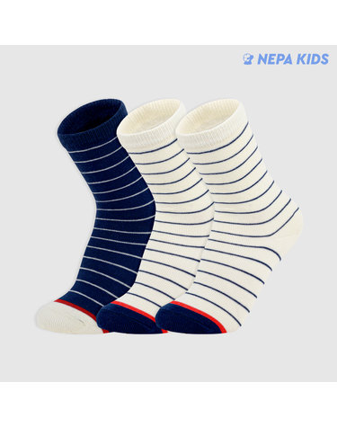 네파 키즈 디에드르 스트라입 크루삭스 혼합A K 3팩 NPDDDCRK-WB/A3