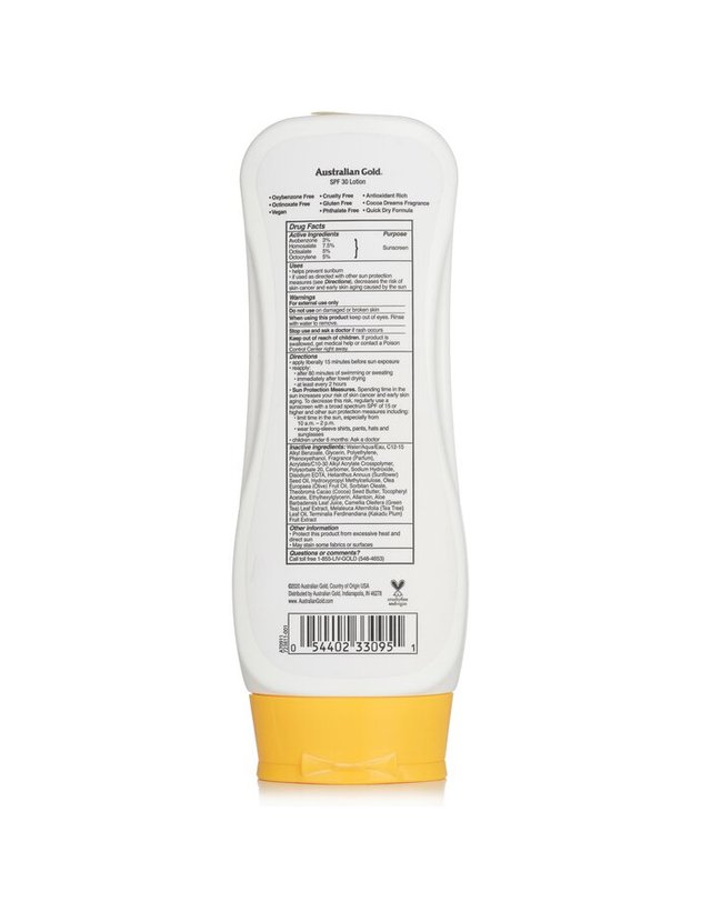 오스트레일리안 골드 오스트레일리안 골드 로션 썬 SF 30 얼티밋 하이드레이션 237ml 착용컷