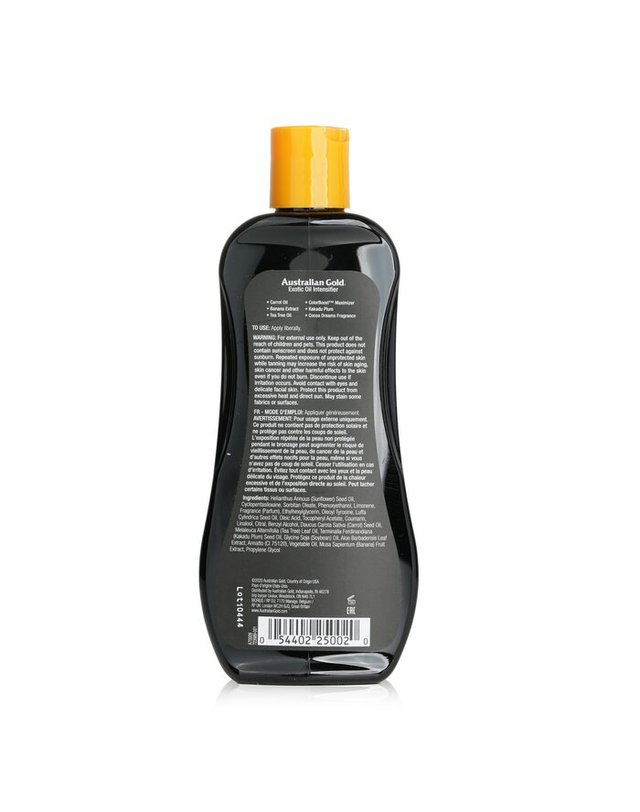 오스트레일리안 골드 오스트레일리안 골드 다크 태닝 이그조틱 오일 인텐시파이어 라벨 약간 237ml 착용컷