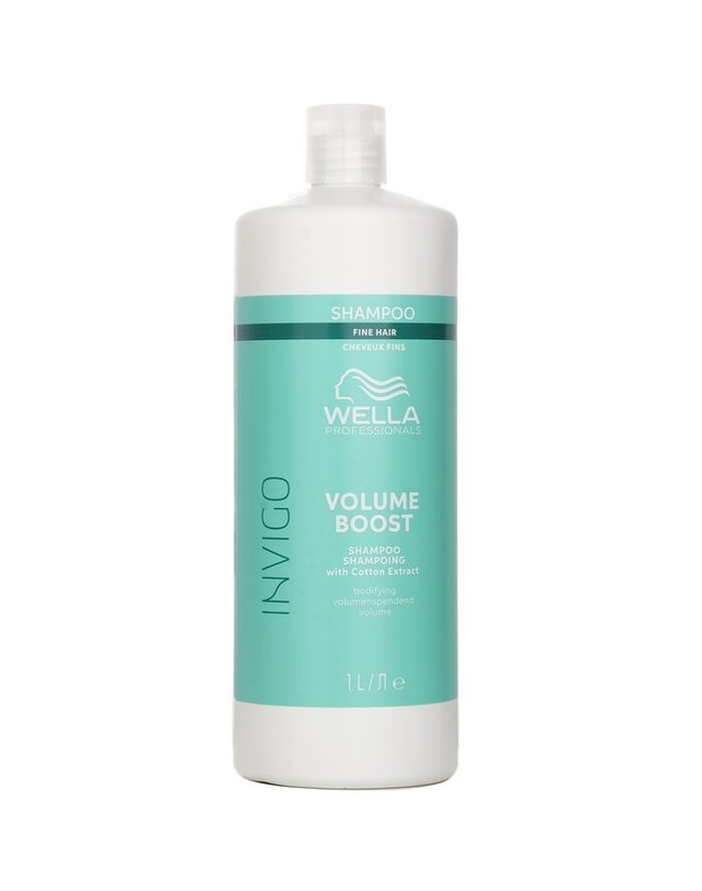 웰라 웰라 인비고 부스트 코튼 추출물이 된 인비고 부스트 샴푸 파인 헤어 1000ml 착용컷