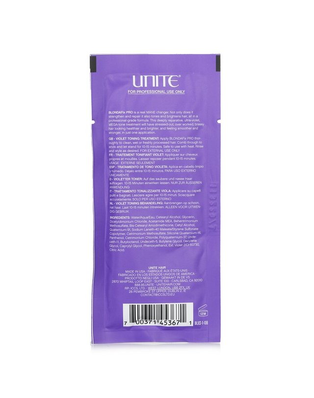 유나이트 유나이트 Specialty 블론다 픽스 프로 바이올렛 토닝 트리트먼트 살롱 제품 24x30ml 착용컷