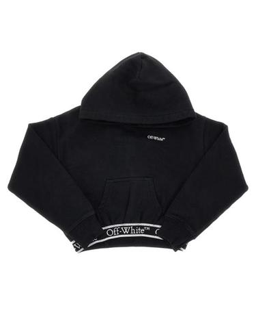 [해외직구] 25SS 주니어 오프화이트 니트 스웻셔츠 OGBB005C99FLE003 1001 BLACK WHITE