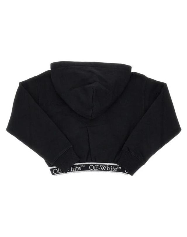 오프화이트 [해외직구] 25SS 주니어 오프화이트 니트 스웻셔츠 OGBB005C99FLE003 1001 BLACK WHITE 착용컷