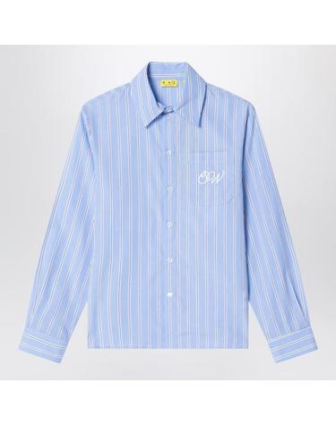 [해외직구] 26SS 키즈 오프화이트 긴팔 셔츠 OBGA00AS26FAB002 Blue