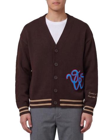 [해외직구] 26FW 오프화이트 가디건 OMHB019F26KNI00150 510 BROWN