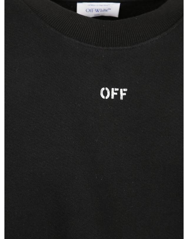 오프화이트 [해외직구] 25FW 오프화이트 스웨터 OMBA070F25FLE0031001 Black 착용컷